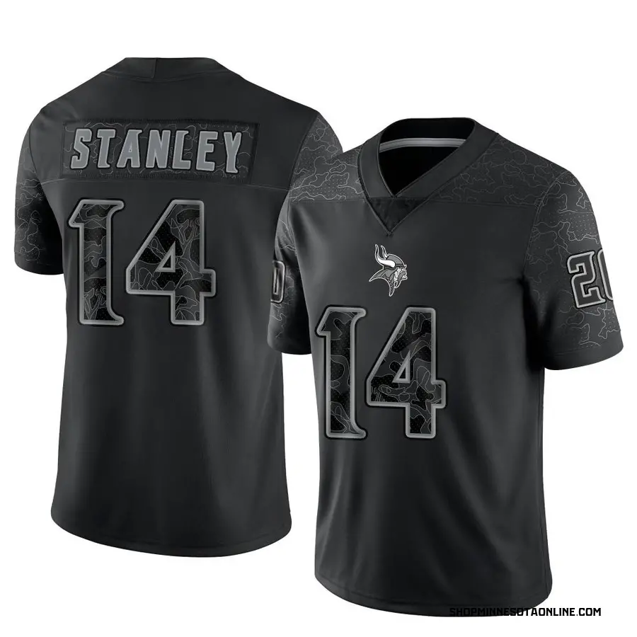 Black Men's Nate Stanley Minnesota Vikings Limited Reflective Jersey