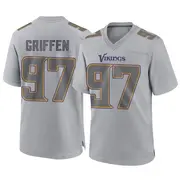 Gray Men's Everson Griffen Minnesota Vikings Game Atmosphere Fashion Jersey