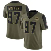 Olive Men's Everson Griffen Minnesota Vikings Limited 2021 Salute To Service Jersey