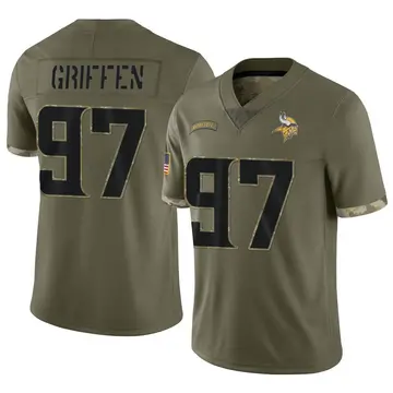 Olive Men's Everson Griffen Minnesota Vikings Limited 2022 Salute To Service Jersey