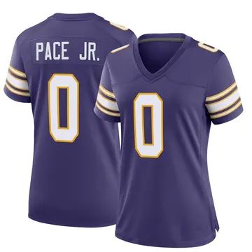 Purple Women's Ivan Pace Jr. Minnesota Vikings Game Classic Jersey