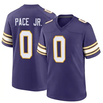 Purple Youth Ivan Pace Jr. Minnesota Vikings Game Classic Jersey