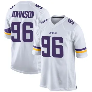 White Youth Tom Johnson Minnesota Vikings Game Jersey